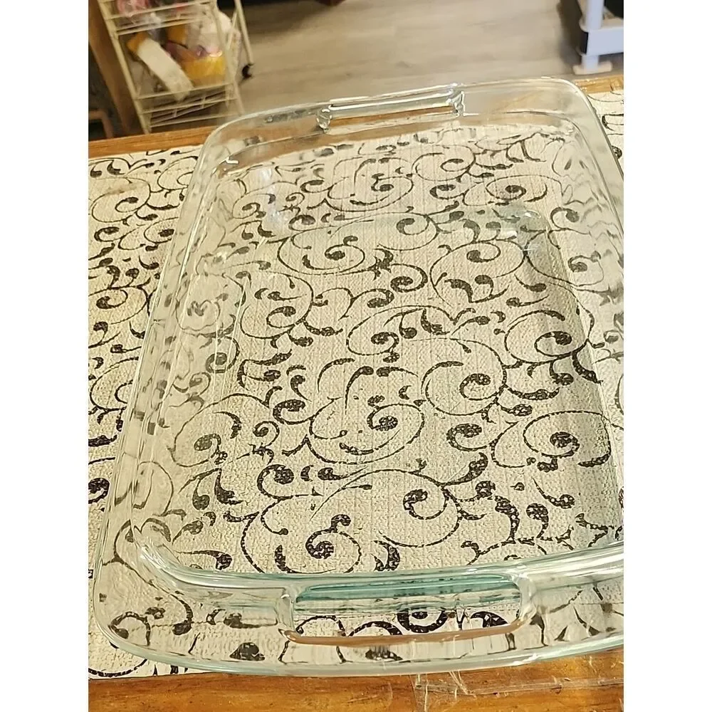 Pyrex Clear Glass Rectangular Baking Dish with Handles